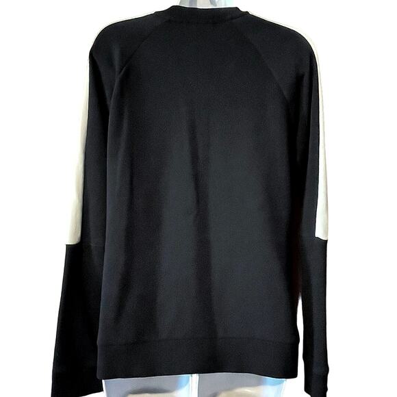 Puma Sweatshirt Size Large Full Zip Black with White Stripes and Logo Y2K - Picture 2 of 5